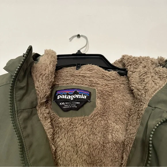 Patagonia XXL Green Isthmus Parka Hooded Mens Jacket Sherpa Lined Ski Snow - Picture 2 of 12